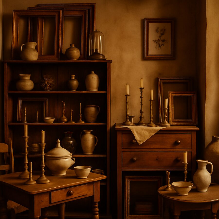 Antiquités et brocante : meubles et objets anciens chaleureux